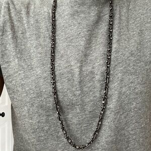 Jcrew iron + diamond necklace